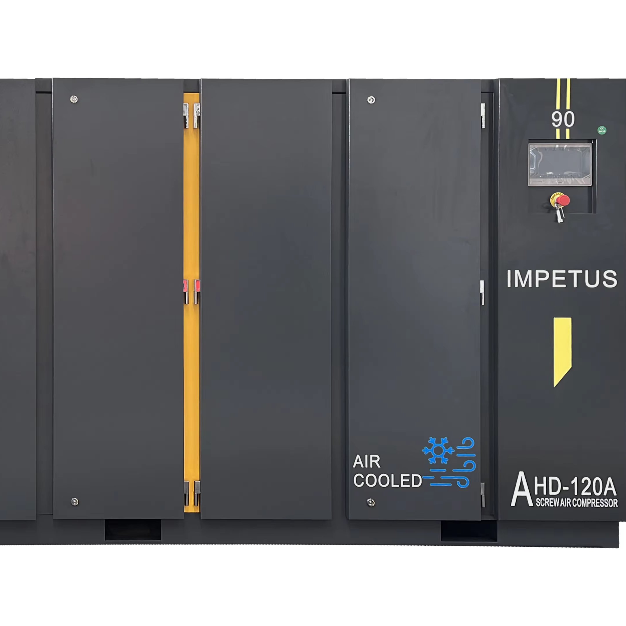 AirHorse IoT Smart 120HP UL Rotary Screw Air Compressor 90KW Real-Time Data Monitoring with Touchscreen Interface and Auto-Drain