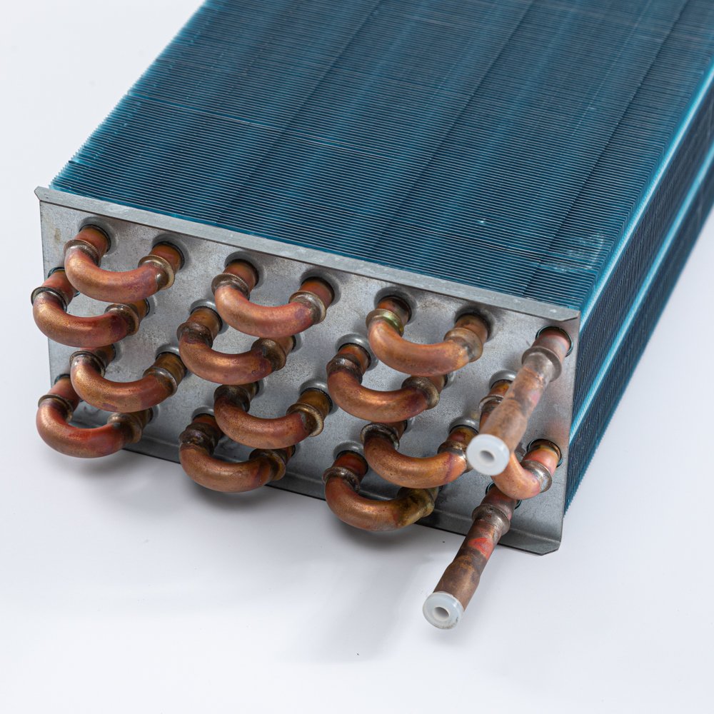 Tube Small Condenser Fin Copper Blue Electric Industrial Air Conditioning Fitting Copper + Aluminum Finned Condenser