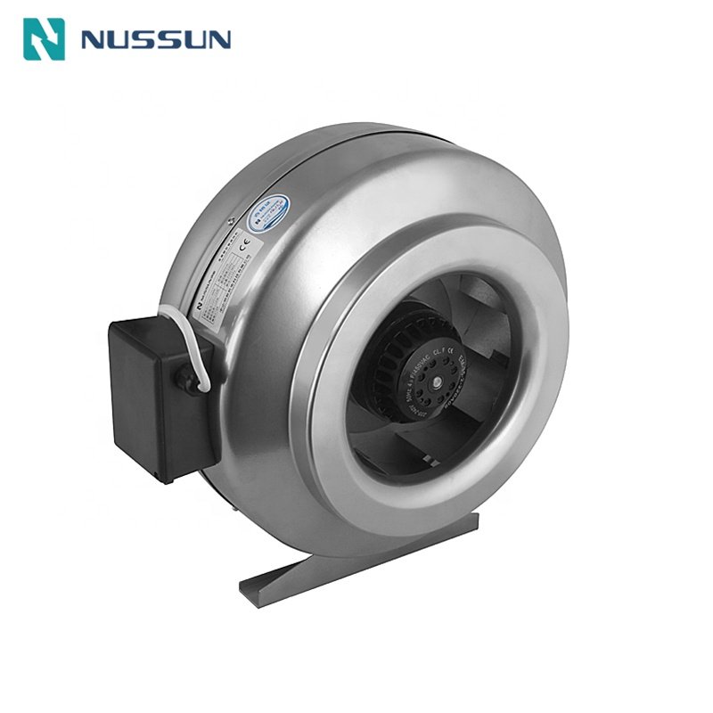 100mm Big Air Volume High Pressure Centrifugal Type Inline Duct Fan Metal Centrifugal Duct Fan