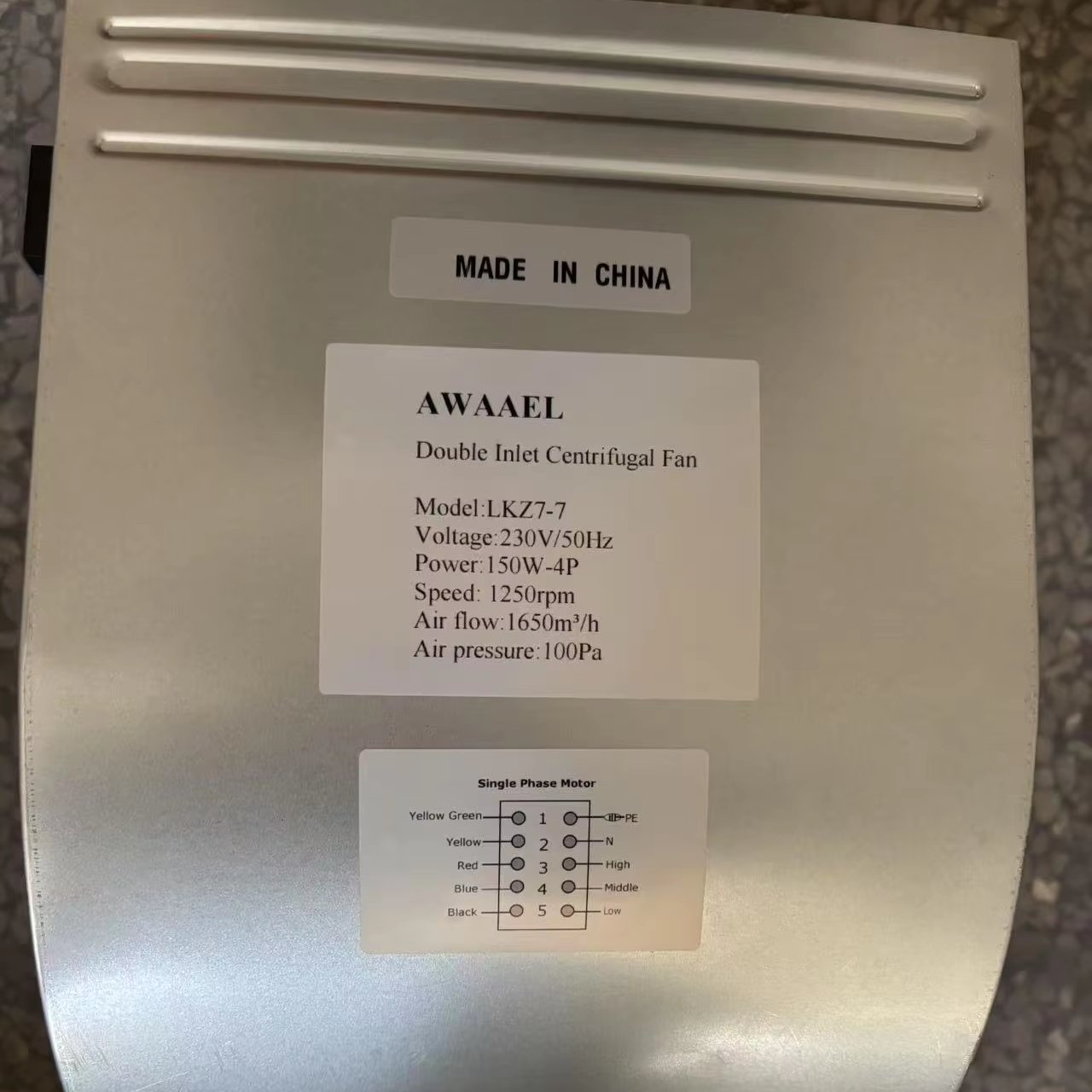 Yuyao Jiale 7-7-150W 230v 50HZ 3 Speed Industrial Centrifugal Forward Fan High Temperature Centrifugal Fan