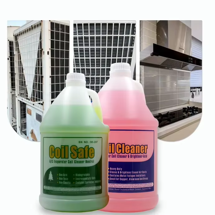 AC External Condenser Evaporator Coil Cleaner for Air Conditioner Foam Coil Safe Fin Cleaner Gallon Liquid 4L Coil Cleaner