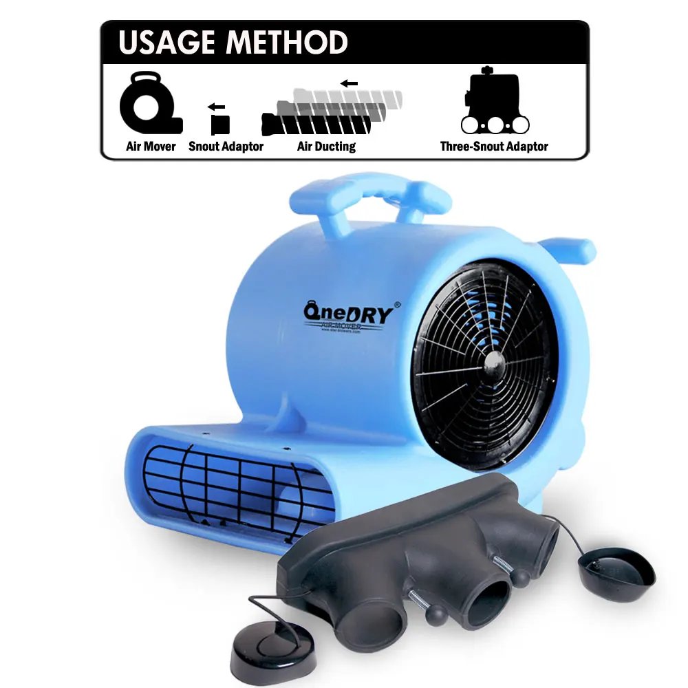 GFCI Floor Fan Carpet Dryer Commercial Dryers Carpet Blowers Restoration Equipment 1/2 HP 1100 CFM Floor Blower Air Mover