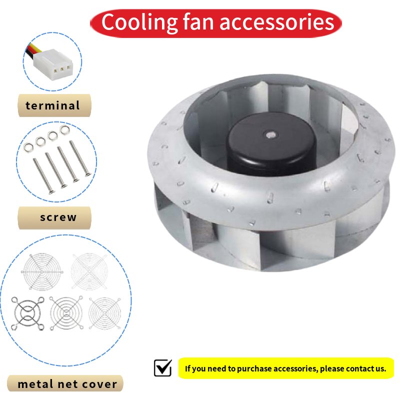 280x280mm DC24V Industrial Backward Centrifugal Fan Blower 2400m3/h 2900rpM Fume Extract Biomass Powerful Cooling Fan