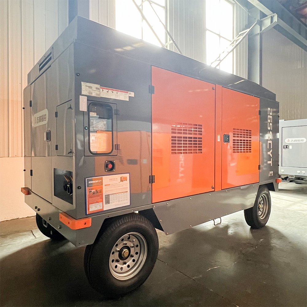 265SCYT 900cfm 18bar Diesel Engine Screw Compressors Portable air Compressors for Construction Work Mine Drilling Rig