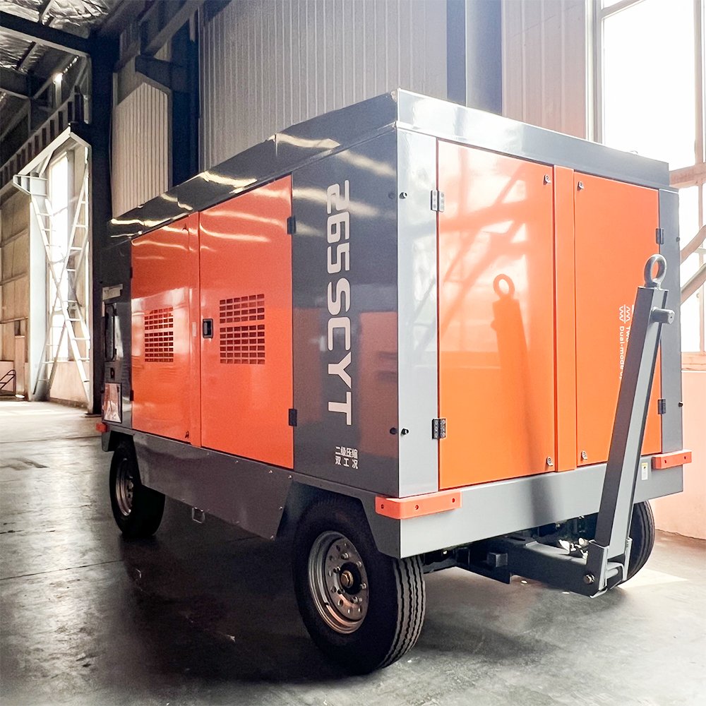 265SCYT 900cfm 18bar Diesel Engine Screw Compressors Portable air Compressors for Construction Work Mine Drilling Rig