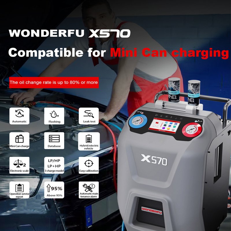 R134a Car Refrigerant Filling Machine Automatic Air-conditioning Refrigerant Gas Recovery Tank Machine AC Flush Machine