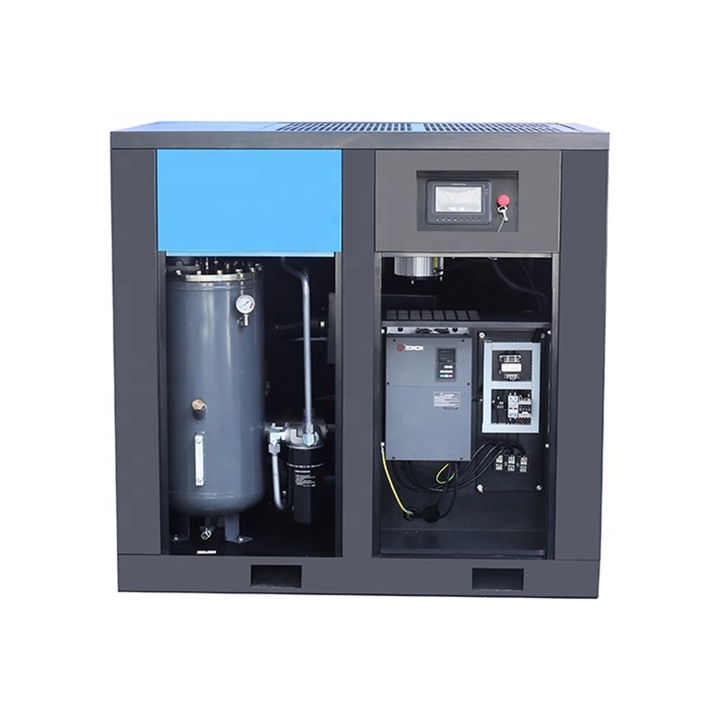 55kW 75Hp 102psi Oil Cooler Variable Frequency Energy Saving Rotary Screw Air Compressor With Inverter