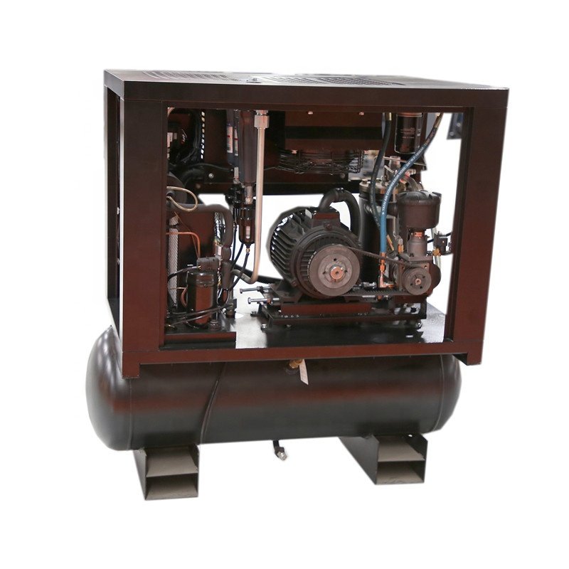 Hot Sale 8 bar Star Delta Fix Speed 7.5kw 10hp All-in-one Screw air Compressor