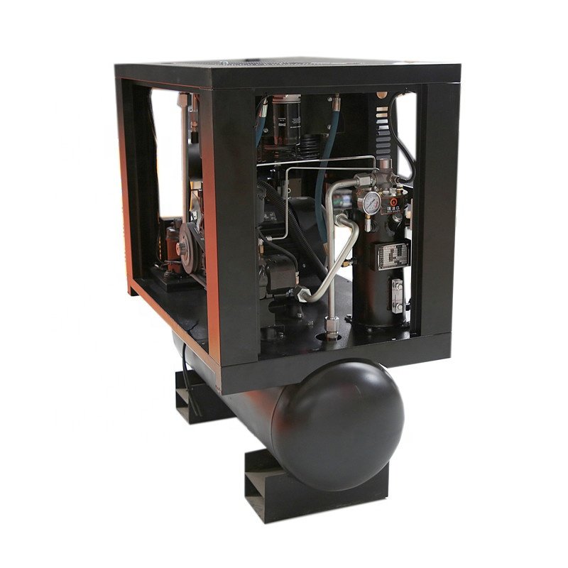 Hot Sale 8 bar Star Delta Fix Speed 7.5kw 10hp All-in-one Screw air Compressor