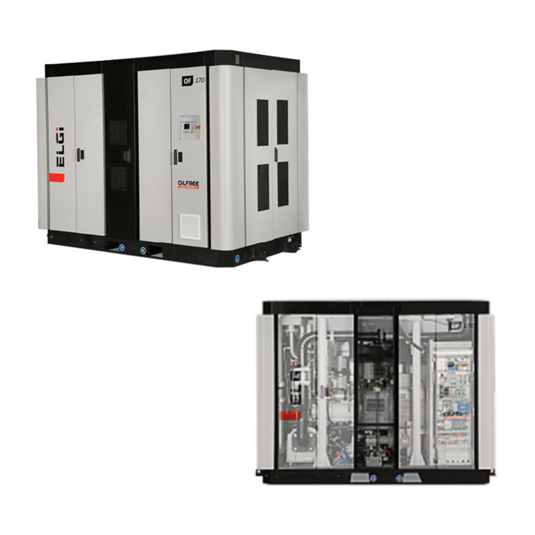 ELGI Custom 7 Bar 160Kw Screw Air Compressor Oil Free Rotary Screw Air Compressor