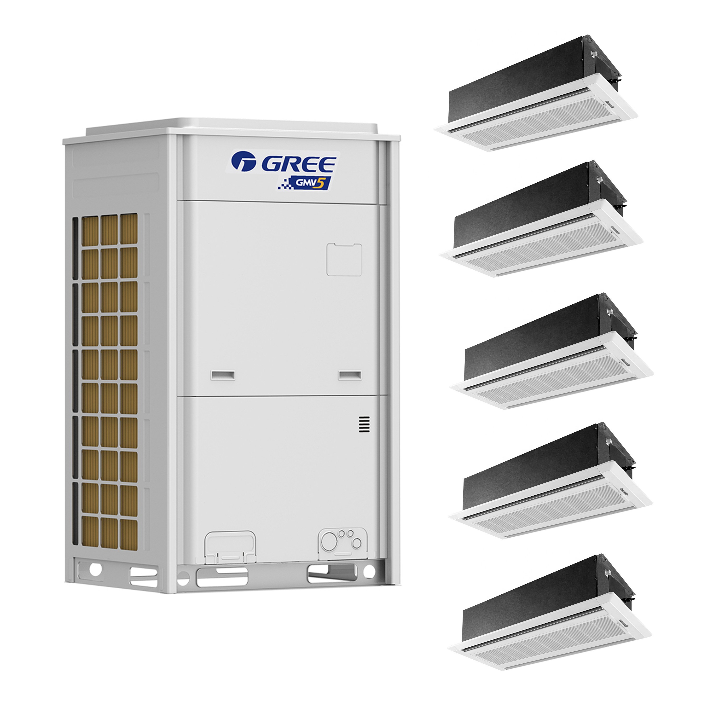 Four Way Cassette Inverter Ac 2 Ton Fan Coil Unit3+1 Row Chilled Water Fan Coils Aire Acondicionado 24000 Btu