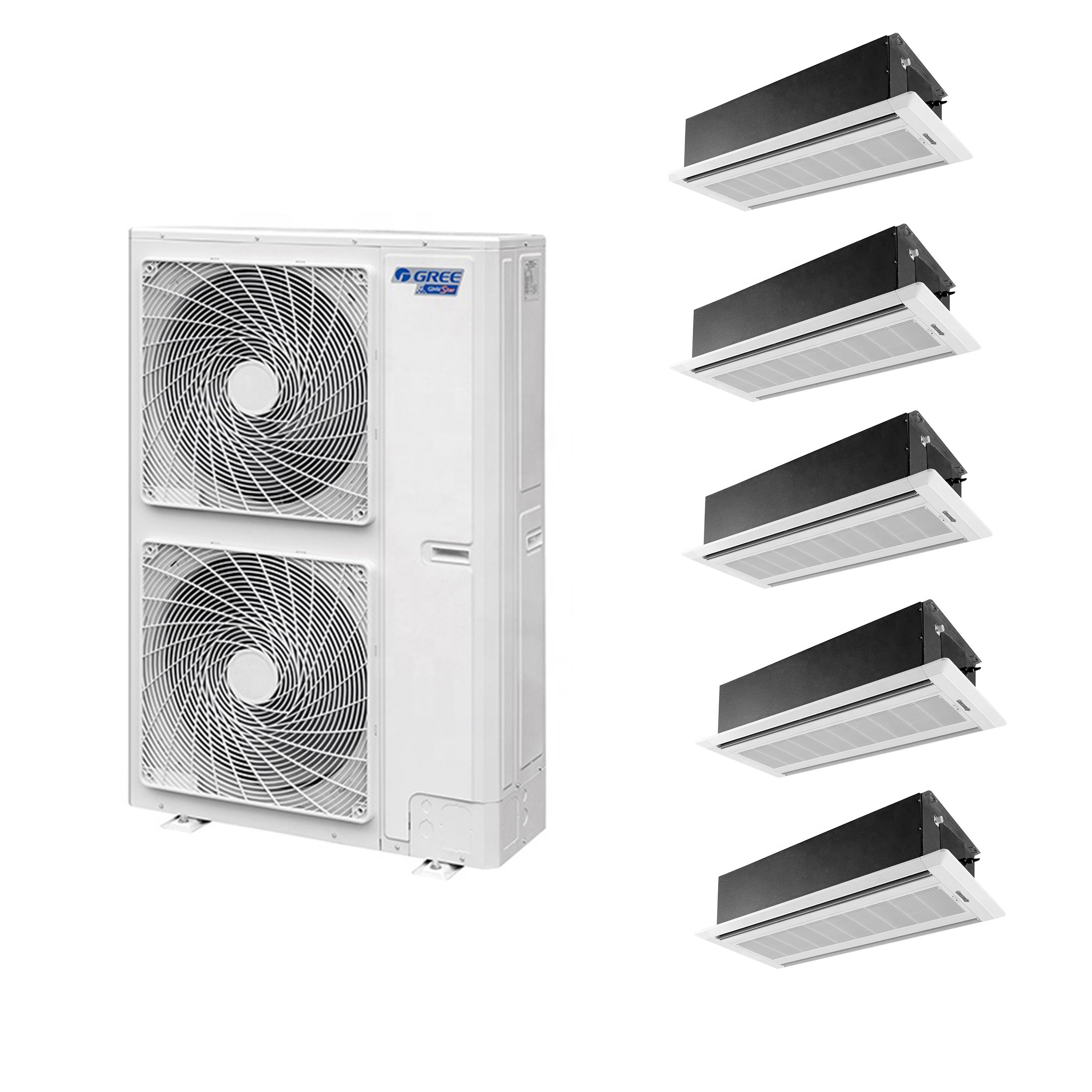 Four Way Cassette Inverter Ac 2 Ton Fan Coil Unit3+1 Row Chilled Water Fan Coils Aire Acondicionado 24000 Btu