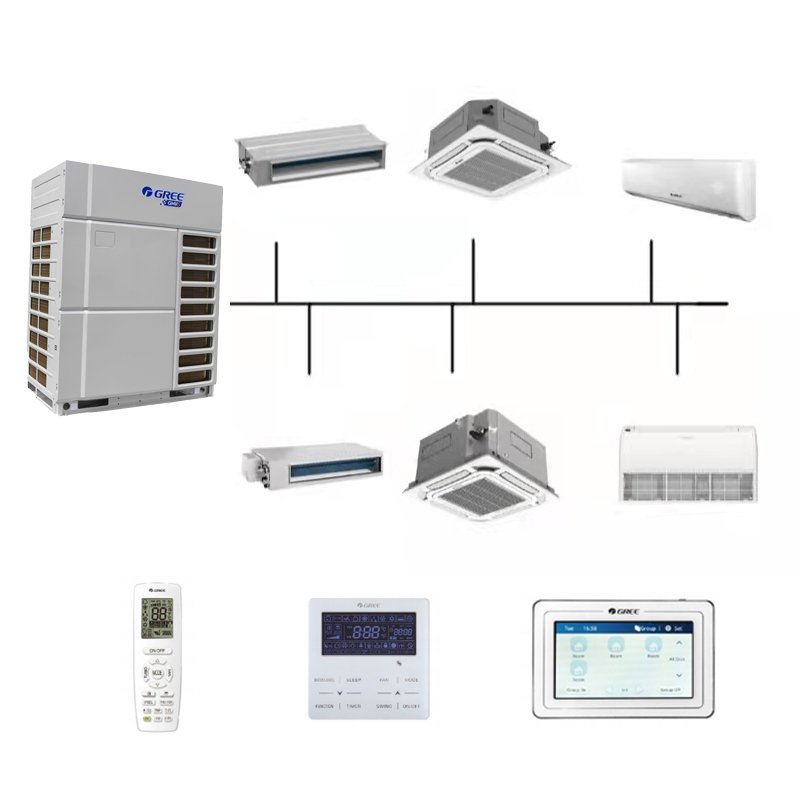 Four Way Cassette Inverter Ac 2 Ton Fan Coil Unit3+1 Row Chilled Water Fan Coils Aire Acondicionado 24000 Btu