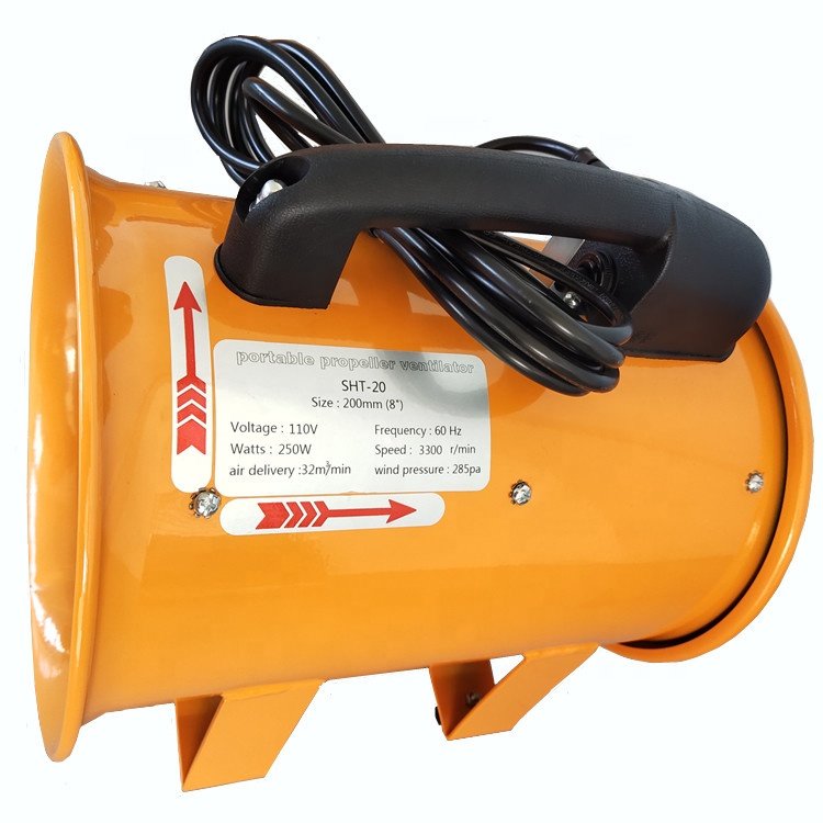 8''/200mm Small Size Axial Blower Industrial Air Portable Fan Ventilation Industrial Portable Ventilating Exhaust