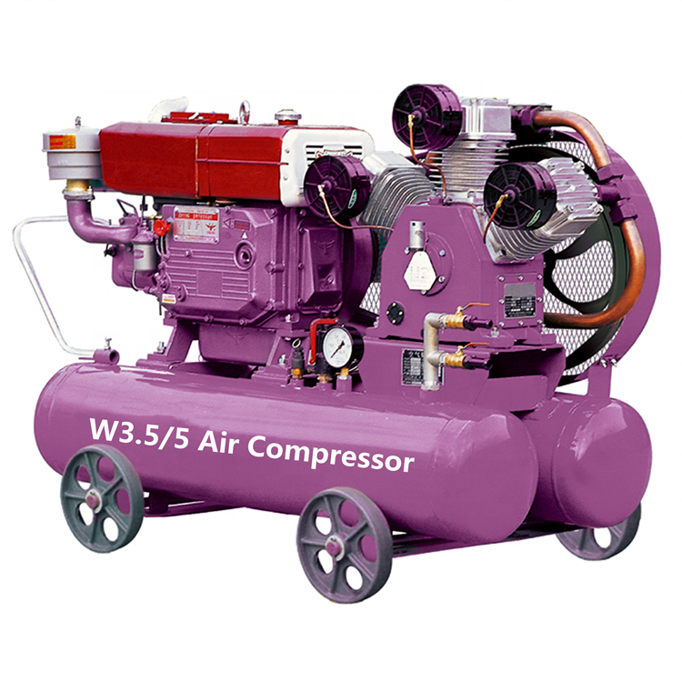 Portable Piston Air Compressors W3.0/5 Industrial Machine Mining Diesel Air Compressor