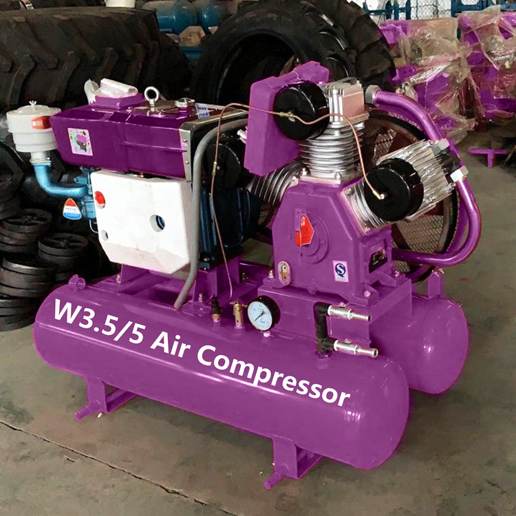 Portable Piston Air Compressors W3.0/5 Industrial Machine Mining Diesel Air Compressor