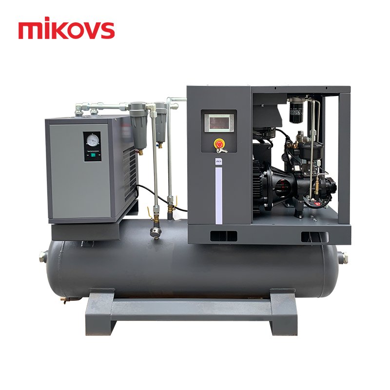 All in One Silent Variable Frequency Screw Air Compressor With Air Dryer With Tank 4 in 1 Energy Saving Compressor