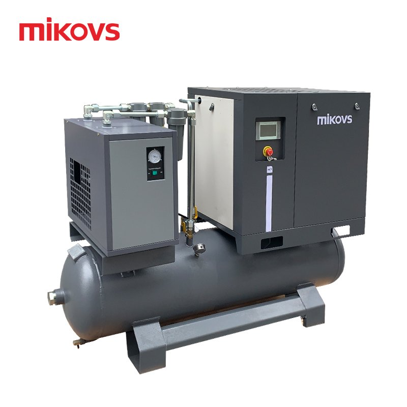 All in One Silent Variable Frequency Screw Air Compressor With Air Dryer With Tank 4 in 1 Energy Saving Compressor
