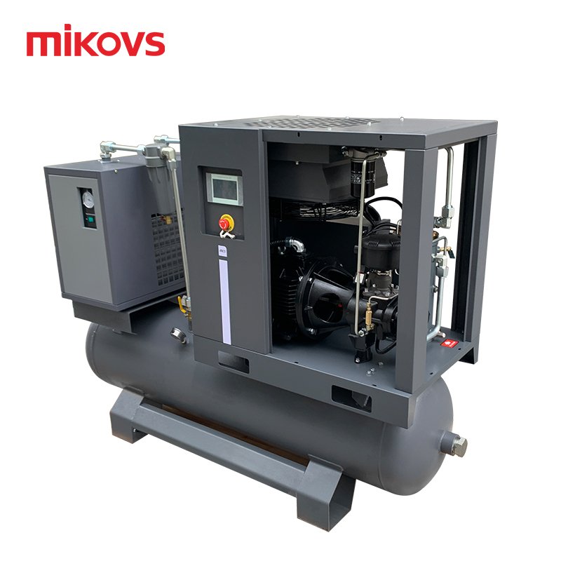 All in One Silent Variable Frequency Screw Air Compressor With Air Dryer With Tank 4 in 1 Energy Saving Compressor