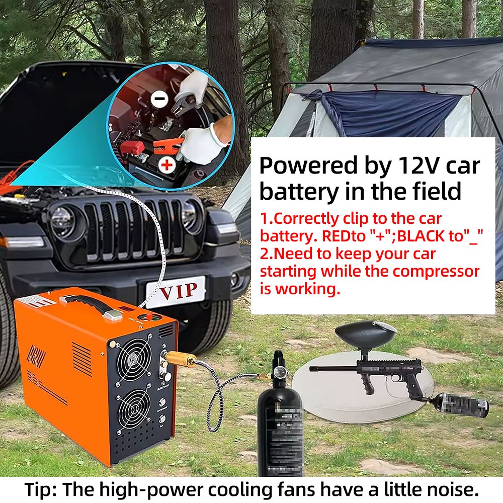 GP Factory Direct Sale ODM 30mpa 300bar 4500psi High Pressure 12V 110V 220V Double Cylinder Diving Paintball PCP Air Compressor