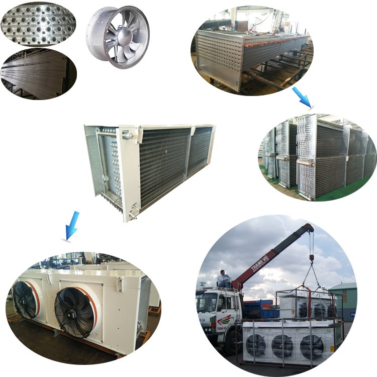 Cooling Room Cold Evaporation Condenser DJ Evaporator Coil Condenser Refrigerator Air Cooler Unit Blast Freezer for Ice Block