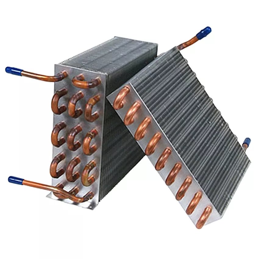 Freezer Refrigerator Refrigeration Spare Parts Copper Tube Air Cooled Condenser Evaporator Coils Heat Exchangers with Fan Motor