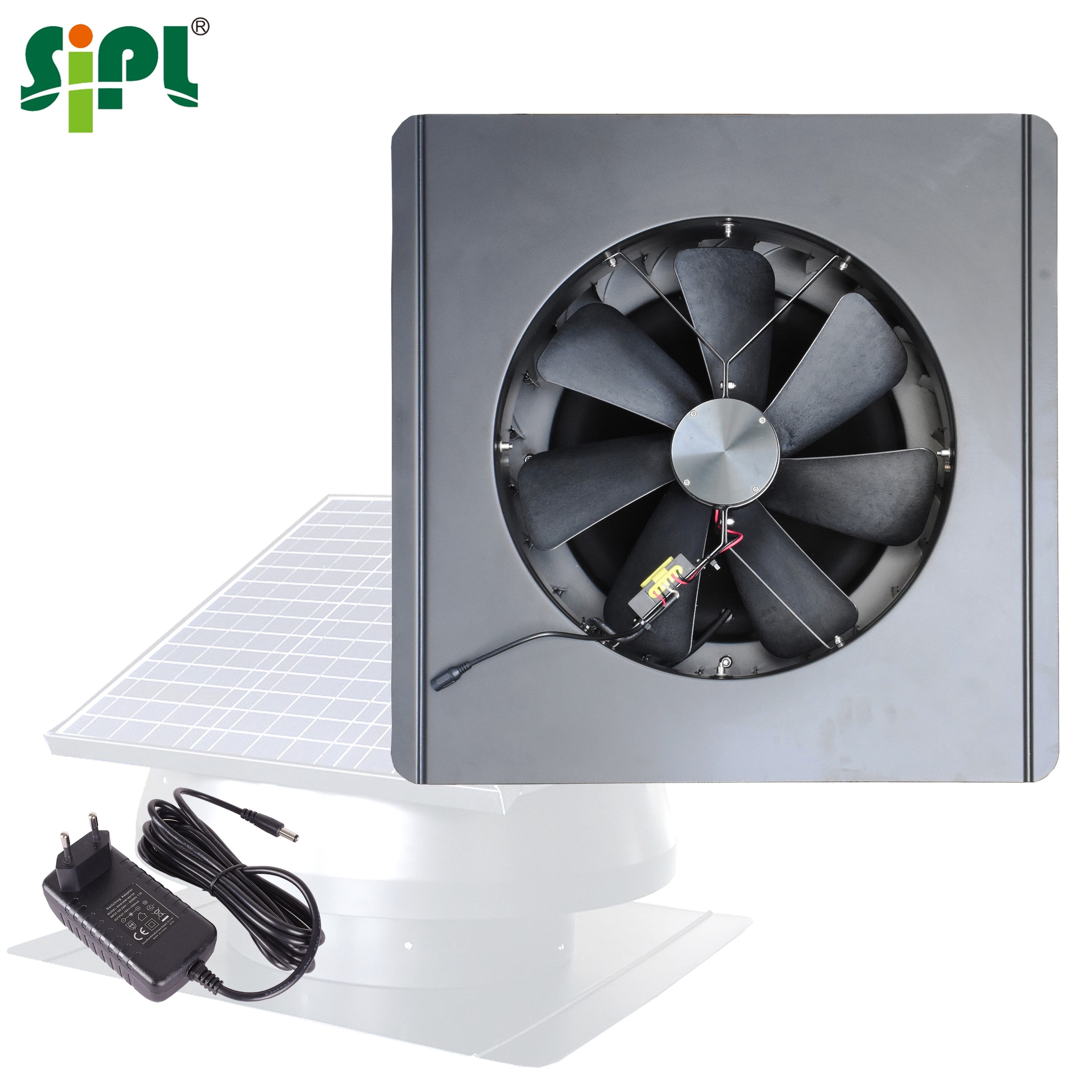 Eco Vent Tools 40W Poultry Chicken Farm Ceiling Air Blower Solar DC Powered Heat Extractor Roof Ventilation Cooler Exhaust Fans