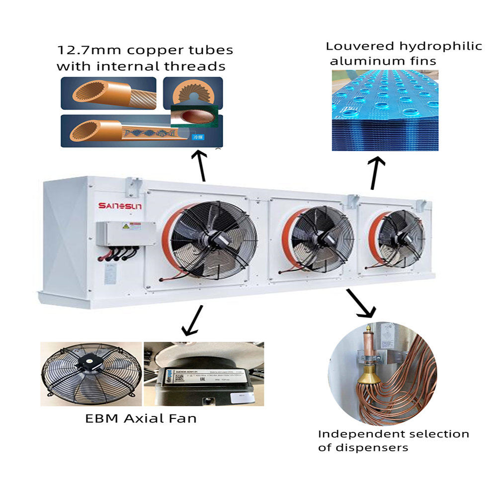 Unit Cooler Low Noise Unit Cooler for Cold Room Air Cooled Condenser Cold Room Evaporator