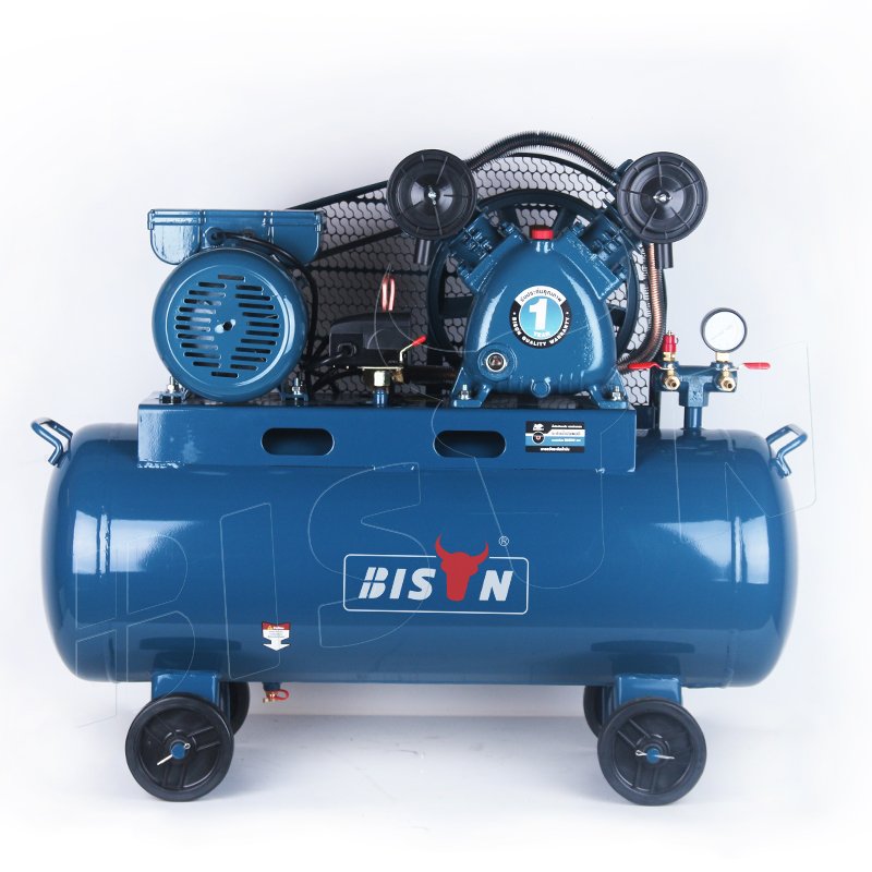 Bison Best Price 230V 2hp 2 Hp Ac Belt Driven Air Compressor 100L 3Hp Air Compressor Belt Driven