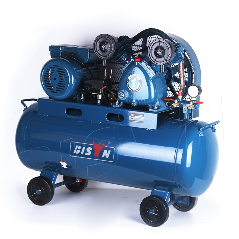 Bison Best Price 230V 2hp 2 Hp Ac Belt Driven Air Compressor 100L 3Hp Air Compressor Belt Driven