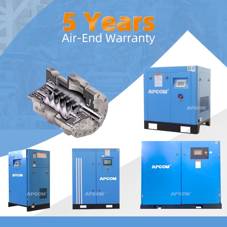 H APCOM 55kw 75kw 90kw Electric Screw Type Industrial air Compressor 8bar 10bar 13bar Aircompressor De Ar 7.5kw 15kw 22kw 37kw