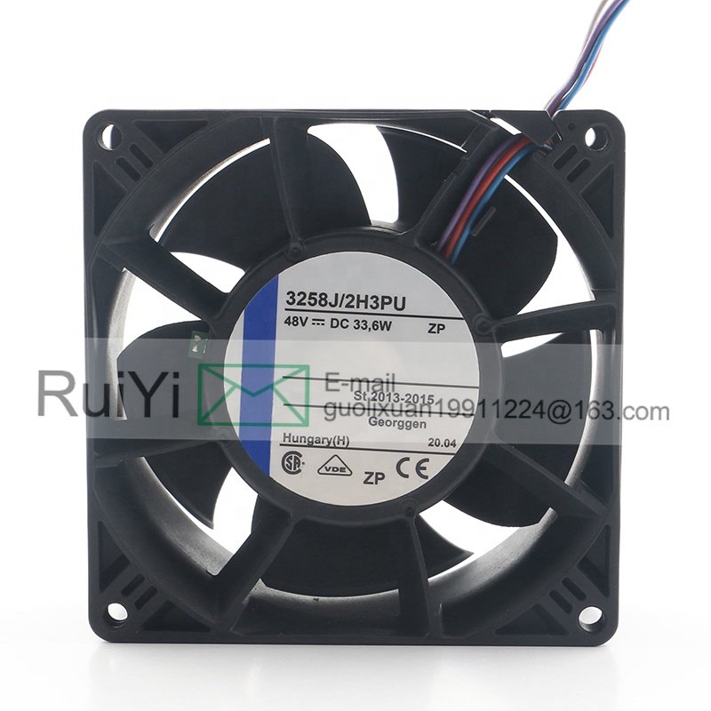Original Authentic German DC48V 33.6W 9038 90X90X38MM 9CM EC AC Industrial Axial Flow High air Volume 3258J/2H3PU Cooling Fan