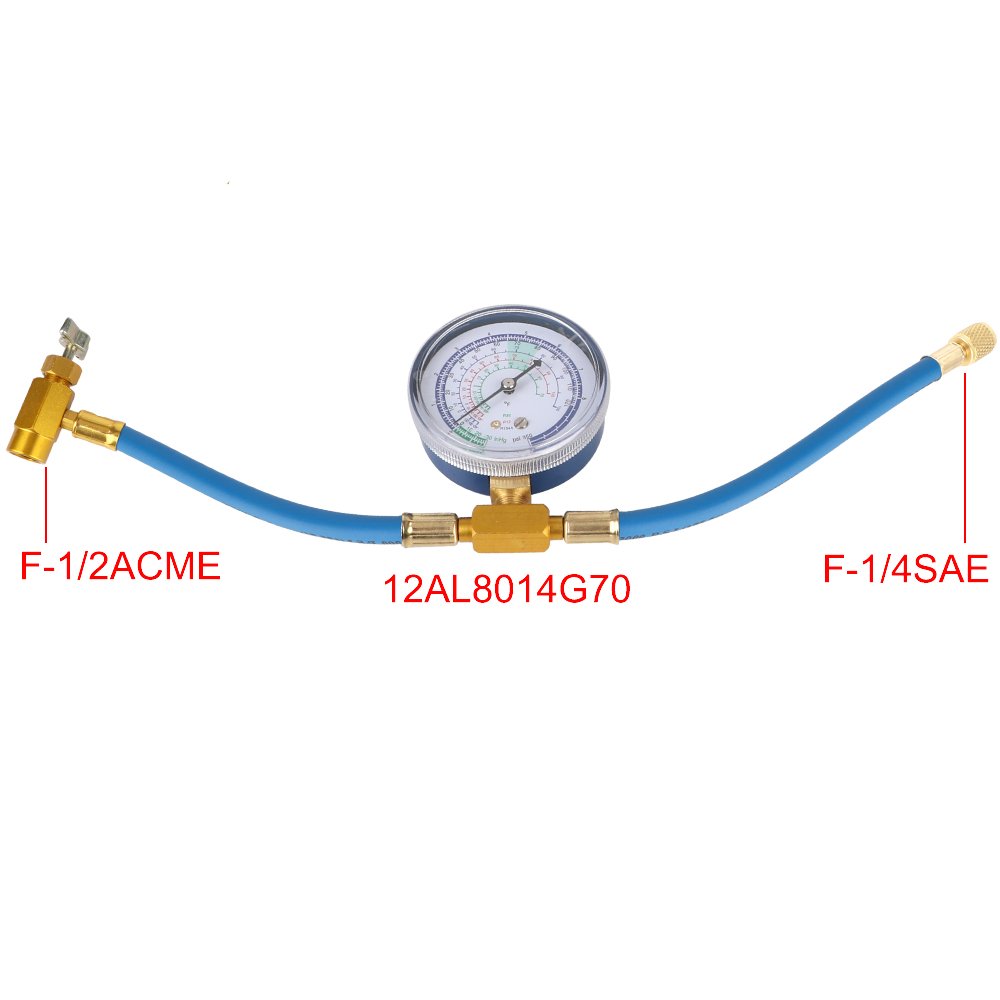 Car Air Conditioning Refrigerant Recharge Hose Pressure Gauge Measuring Kit Car AC Condensing Hose Refrigerant Charging