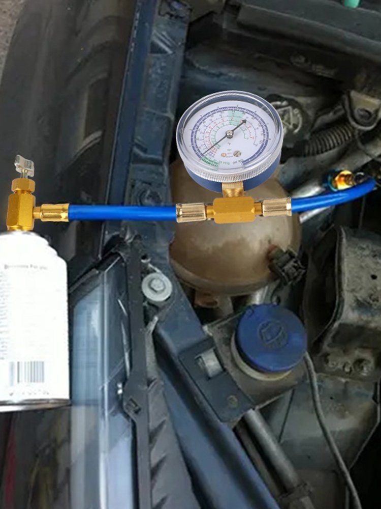 Car Air Conditioning Refrigerant Recharge Hose Pressure Gauge Measuring Kit Car AC Condensing Hose Refrigerant Charging