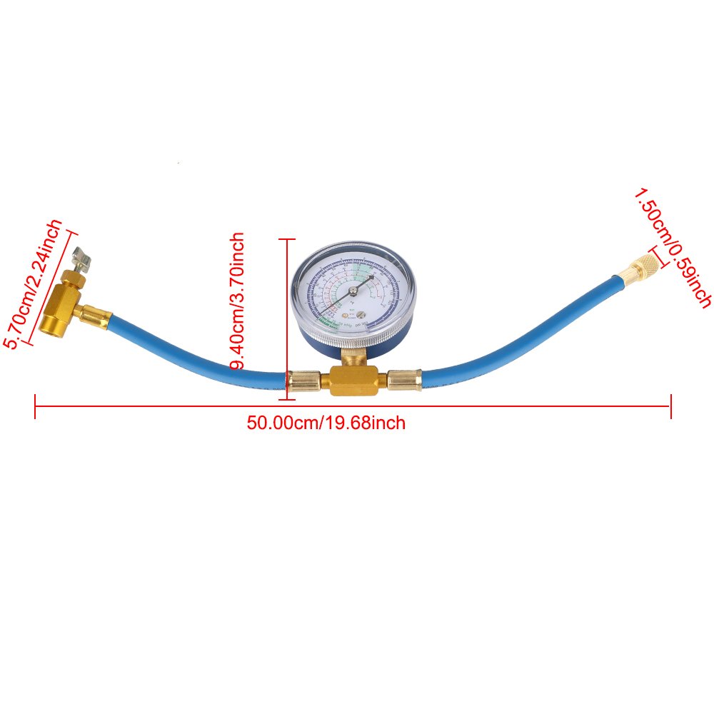Car Air Conditioning Refrigerant Recharge Hose Pressure Gauge Measuring Kit Car AC Condensing Hose Refrigerant Charging