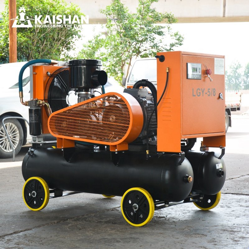 Kaishan 100 psi Mining Mobile 55kw 180 Cfm Screw air Compressor for Drilling Rig