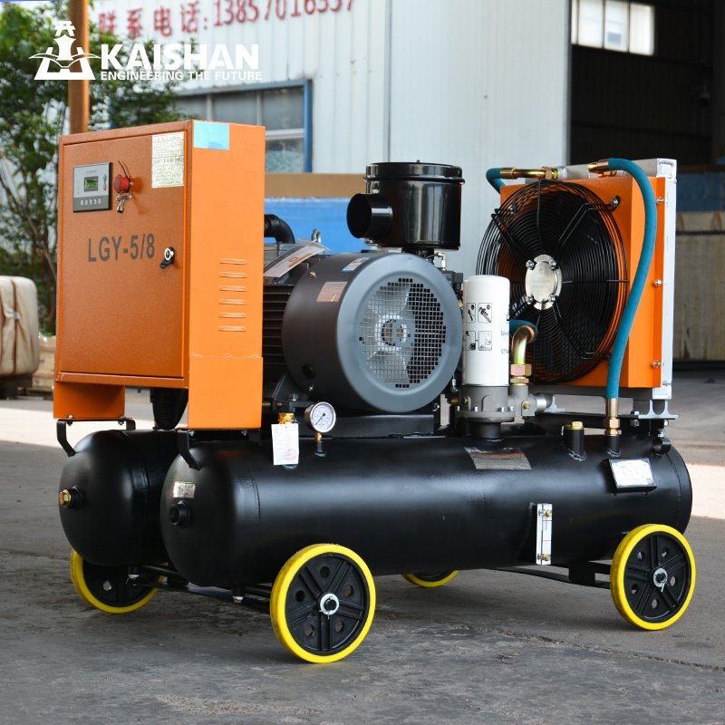 Kaishan 100 psi Mining Mobile 55kw 180 Cfm Screw air Compressor for Drilling Rig