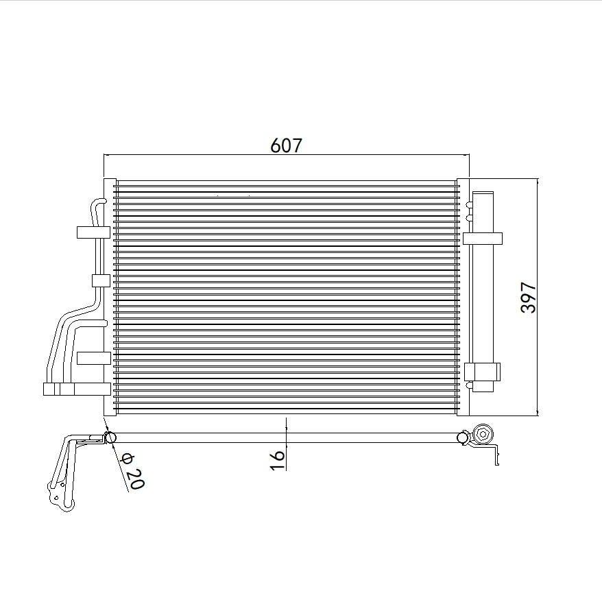 Aftermarket Car Auto Air Conditioning System Auto AC Condenser for HYUNDAI ELANTRA OEM 976062H000 2H010