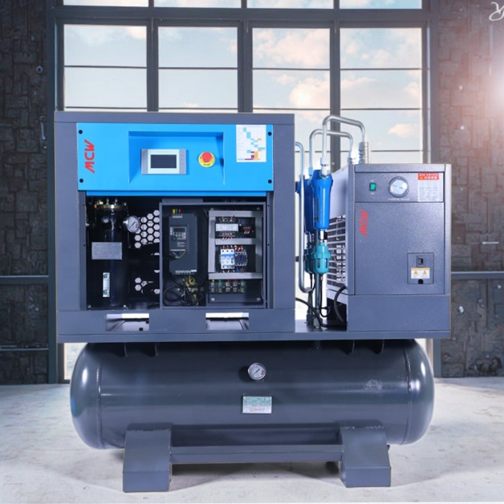 Three Phase Pm Vsd Screw Air Compressor 220/380v 50hz 60hz 7.5 kw 10hp 4 in 1 air Compressor Portable With CE