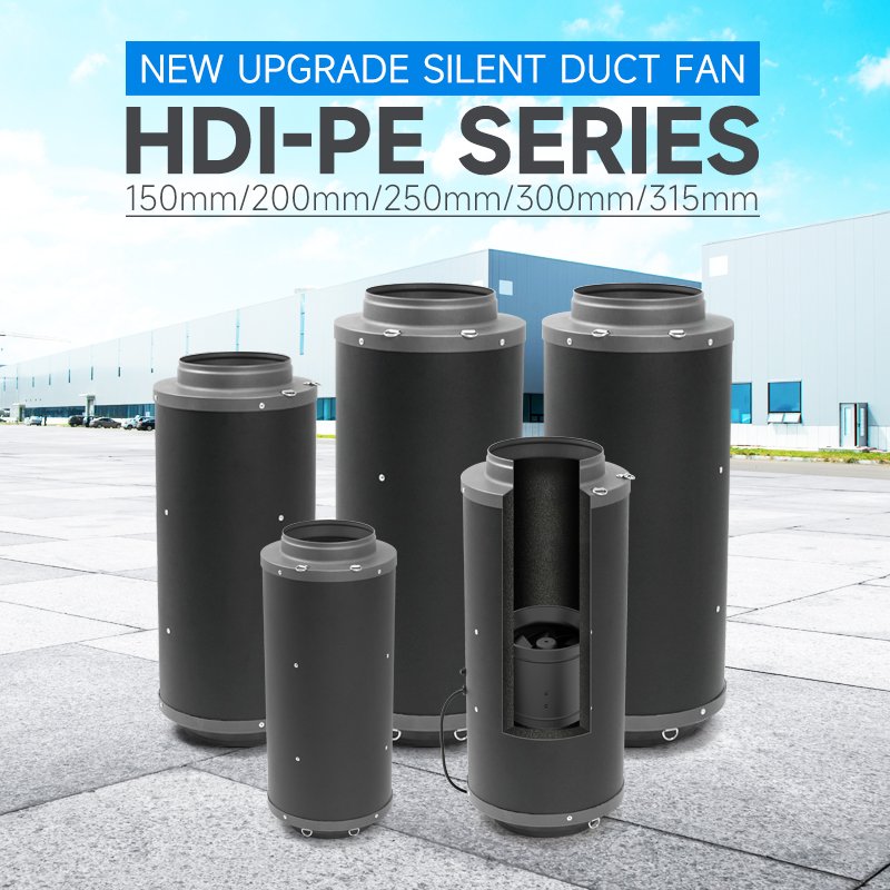 Hon&Guan AC 220~240V OEM/ODM 12 Inch Ventilation Bathroom Silent Duct air Extractor Fan HDI-315PE OEM/ODM