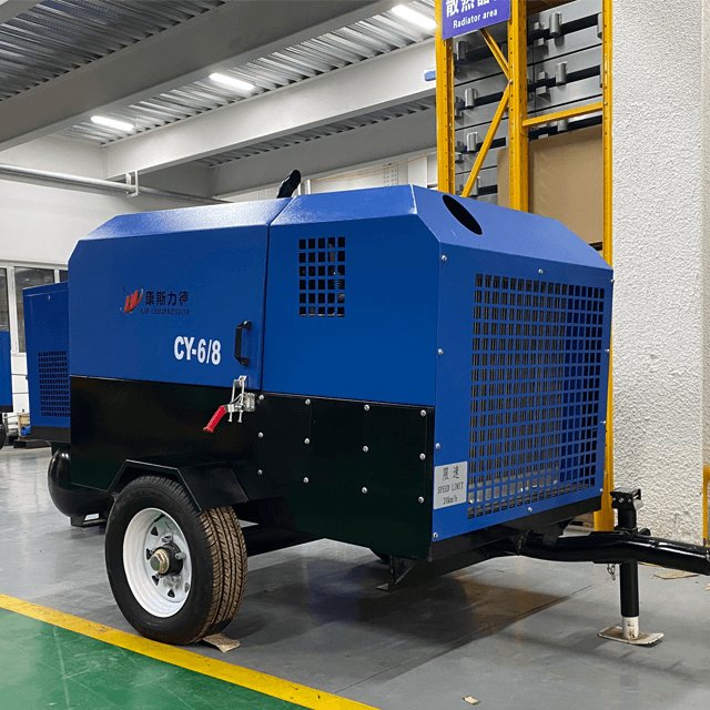 60KW 185 Cfm 30-gallon Best Mobile Diesel Screw Air Compressor for Truck Equipment Rental 8bar/10bar/15bar/17bar/18bar/20bar