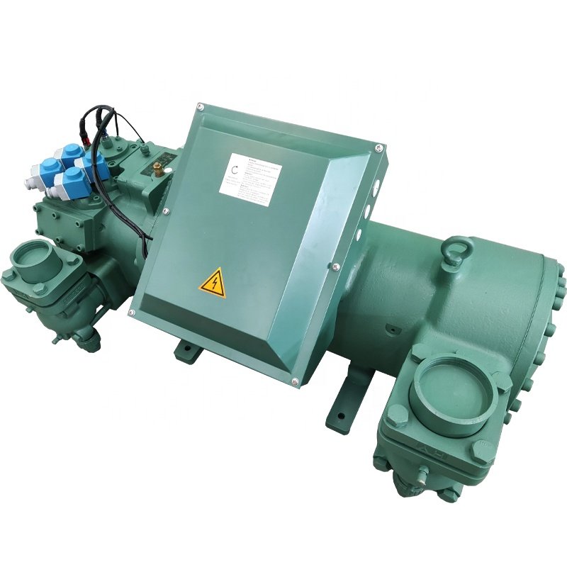 110KW Replace BITZER Semi-closed Screw Refrigeration Compressor China Freezer Compressor Condensing Unit Customized HSK8551-110