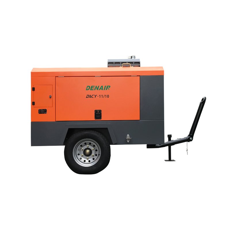 Denair Portable Diesel Engine Air Compressor with Jack Hammer and Energy Saving Feature