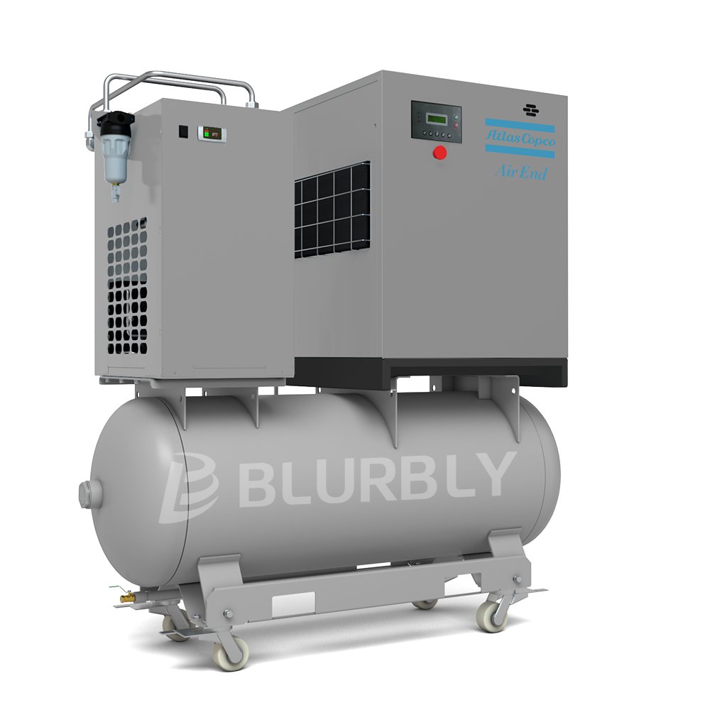 Multipurpose Use High-tech Variable Frequency 30 Cfm 7.5KW 10hp Screw air Compressor with Atlas Copco Air-end for Sand Blasting