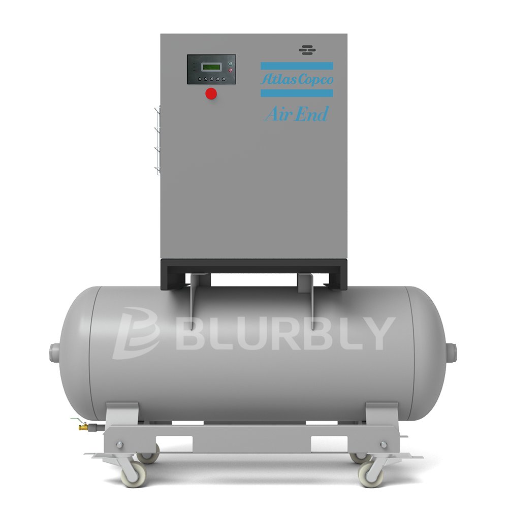 Multipurpose Use High-tech Variable Frequency 30 Cfm 7.5KW 10hp Screw air Compressor with Atlas Copco Air-end for Sand Blasting
