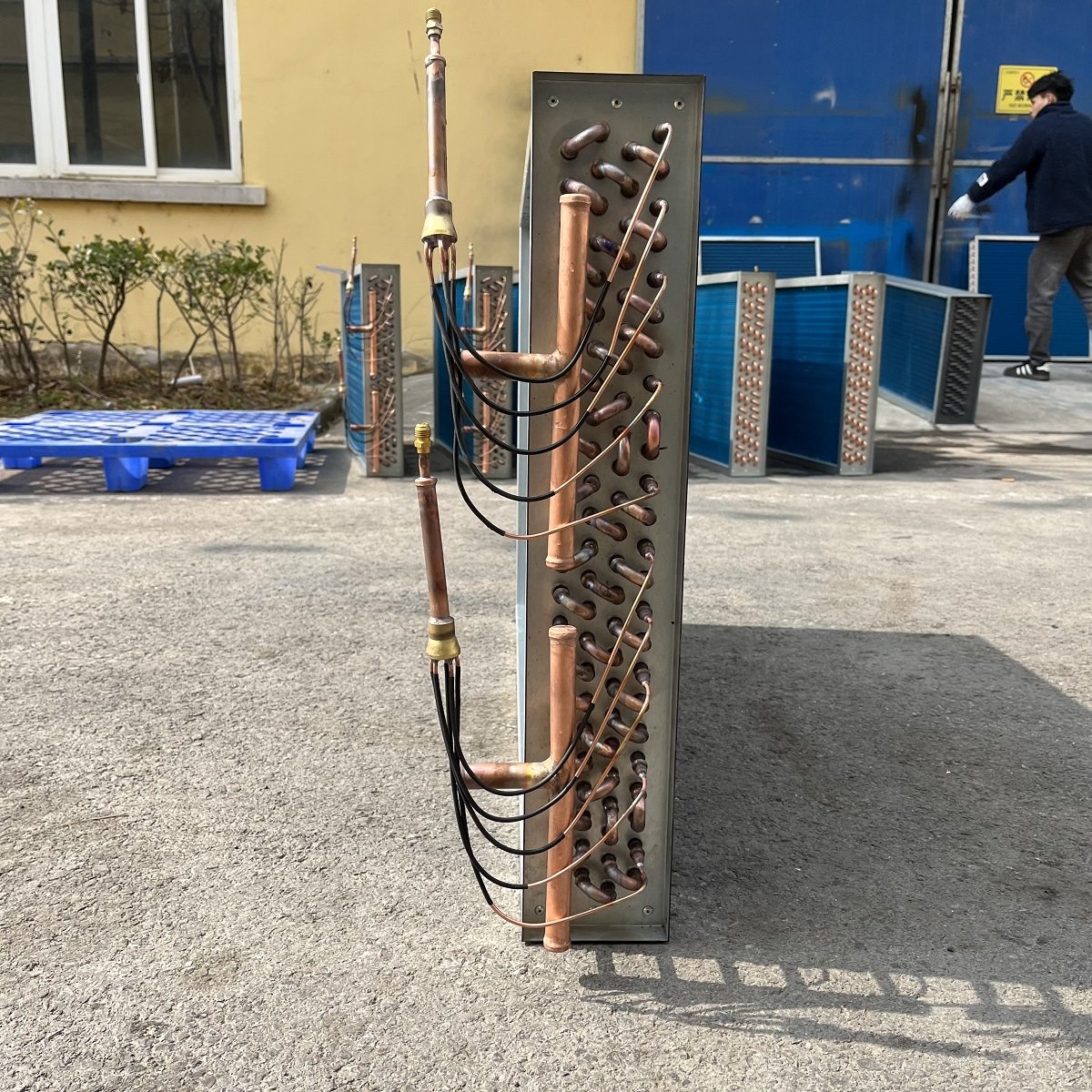 Copper Water AC System Fan Coil Unit With New Cooler Components Tube Heat Exchanger Evaporator Condenser Radiator Core Plate