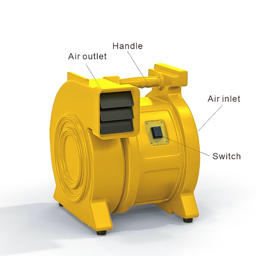 AIRGURU 1.5HP Indoor Outdoor Inflatable Blower Fan Air Pump for Holiday Yard Decorations Powerful Replacement Unit