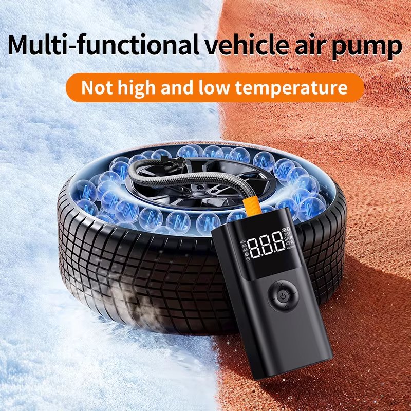 Multi Function Tyre Inflator Portable Battery Booster Multi-functional Jump Starter With Car Air Compressor Powerbank