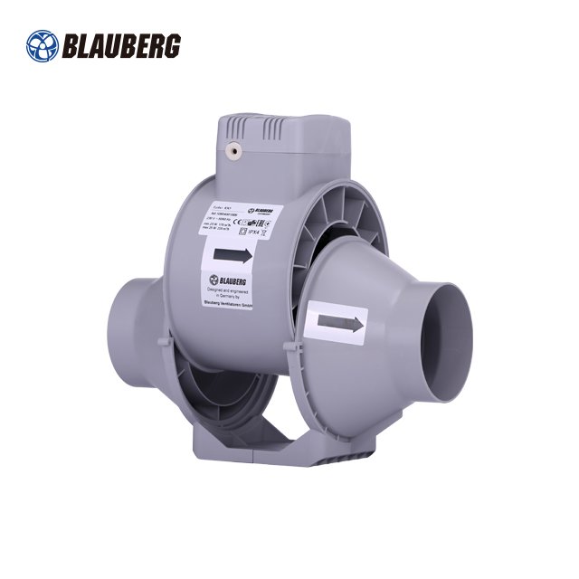 Blauberg 6 Inch 160mm External Rotor Motor 2 Years IP44 Plastic AC Industrial Duct Fan Flow Blower Fan for Restaurant