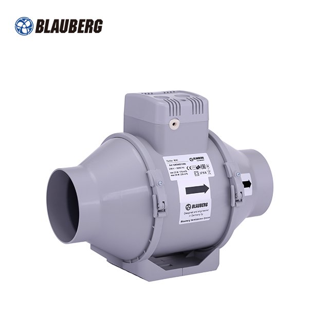Blauberg 6 Inch 160mm External Rotor Motor 2 Years IP44 Plastic AC Industrial Duct Fan Flow Blower Fan for Restaurant